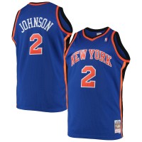 Игровая джерси Larry Johnson New York Knicks Mitchell &amp; Ness 1998/99 Big &amp; Tall Hardwood Classics Swingman - Blue