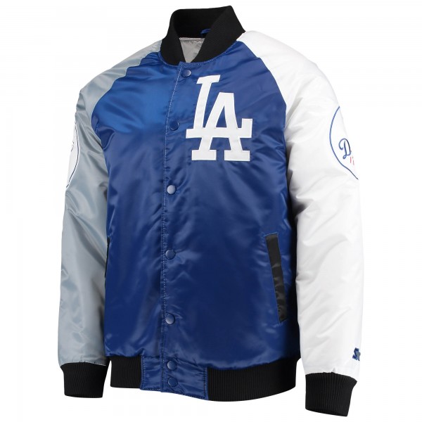 Куртка на кнопках Los Angeles Dodgers Starter Varsity Tri-Color Satin - Royal/Gray