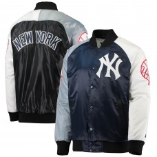 Куртка на кнопках New York Yankees Starter Varsity Tri-Color Satin Raglan - Navy/Gray