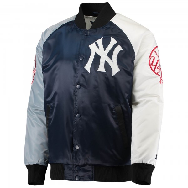 Куртка на кнопках New York Yankees Starter Varsity Tri-Color Satin Raglan - Navy/Gray