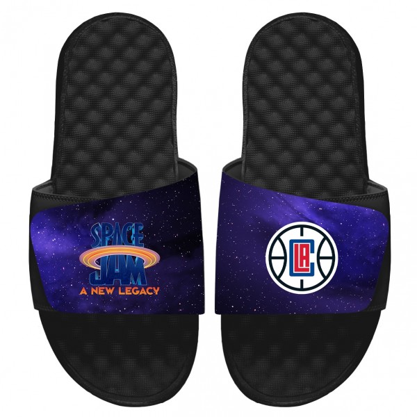 Шлепки LA Clippers ISlide Space Jam 2 Galaxy - Black