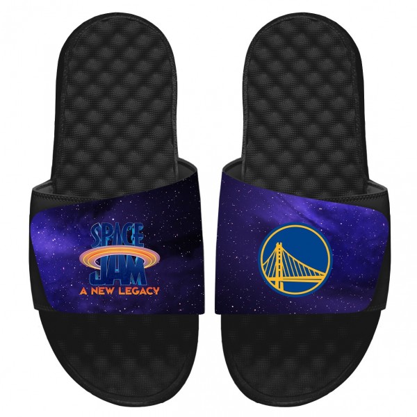 Детские шлепки Golden State Warriors ISlide Space Jam 2 Galaxy - Black