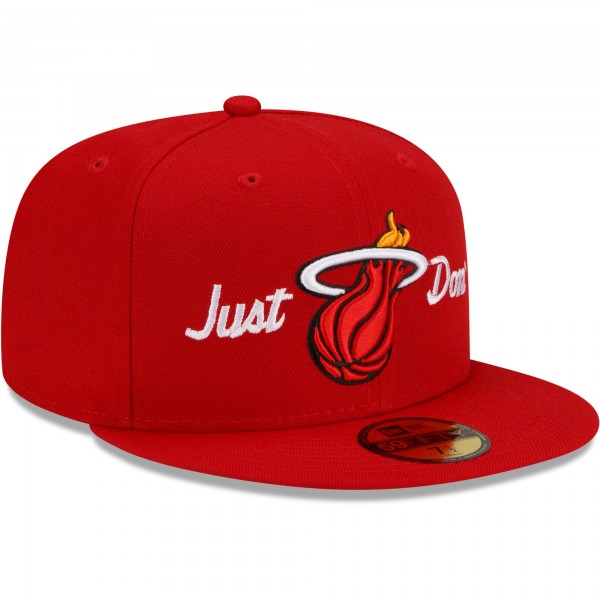 Бейсболка Miami Heat New Era x Just Don 59FIFTY - Red - официальный мерч NBA