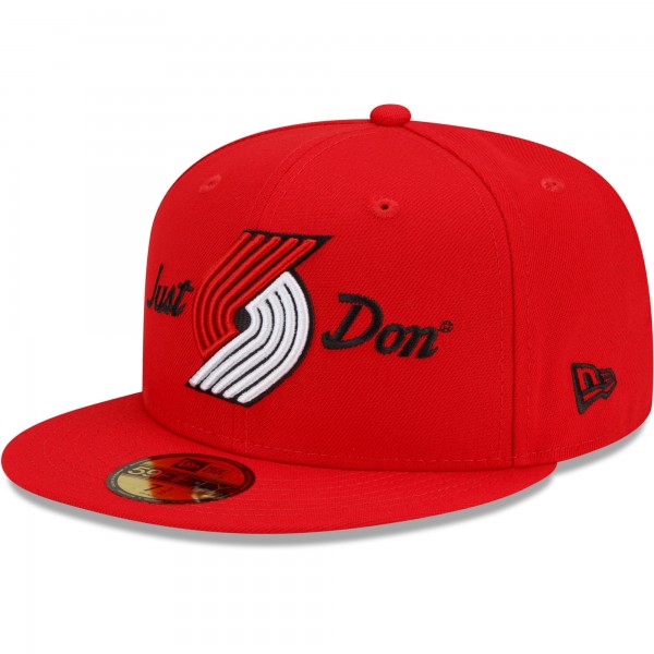 Бейсболка Portland Trail Blazers New Era x Just Don 59FIFTY - Red - официальный мерч NBA
