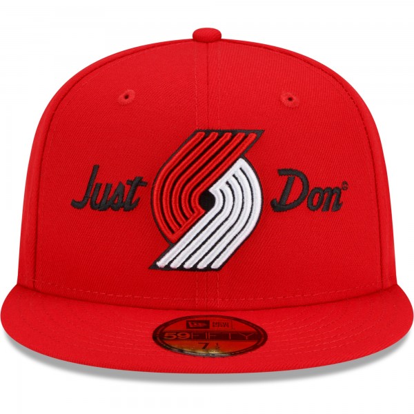 Бейсболка Portland Trail Blazers New Era x Just Don 59FIFTY - Red - официальный мерч NBA