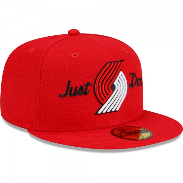 Бейсболка Portland Trail Blazers New Era x Just Don 59FIFTY - Red - официальный мерч NBA