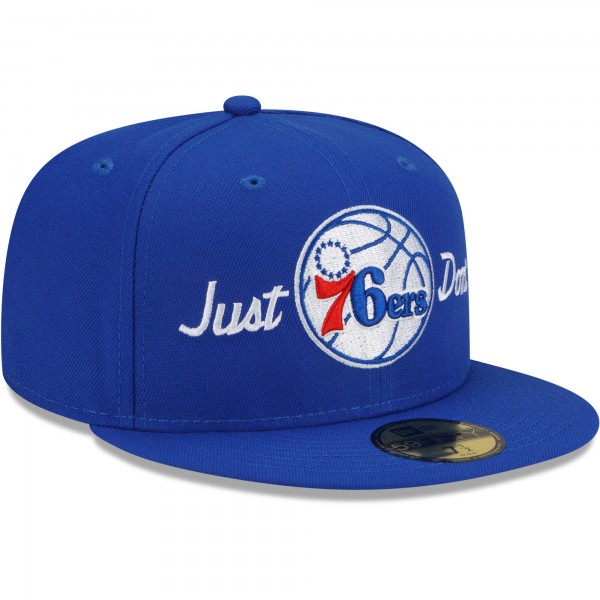 Бейсболка Philadelphia 76ers New Era x Just Don 59FIFTY - Royal - официальный мерч NBA