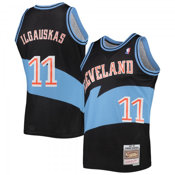 Игровая майка Zydrunas Ilgauskas Cleveland Cavaliers Mitchell & Ness 1997-98 Hardwood Classics Swingman - Black - оригинальная джерси НБА