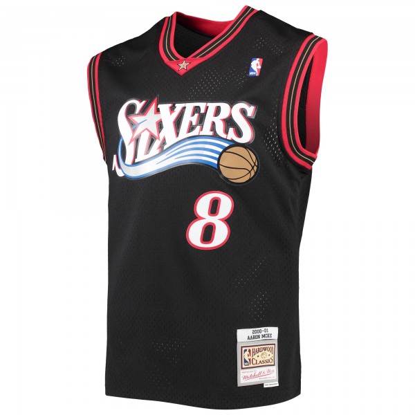 Джерси Philadelphia 76ers Aaron McKie Mitchell & Ness Black Hardwood Classics Swingman