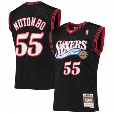 Джерси Philadelphia 76ers Dikembe Mutombo Mitchell & Ness Black Hardwood Classics Swingman