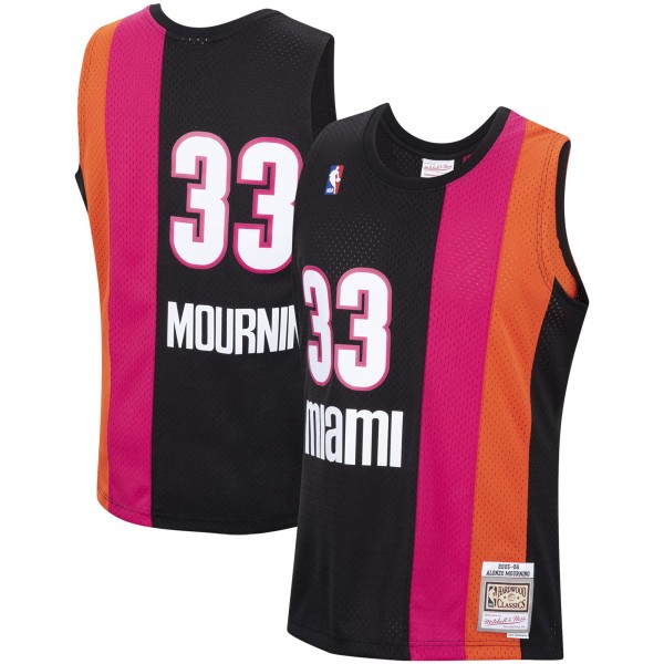 Игровая майка Alonzo Mourning Miami Heat Mitchell & Ness 2005-06 Hardwood Classics Swingman - Black - оригинальная джерси НБА
