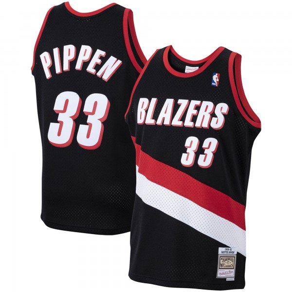 Игровая майка Scottie Pippen Portland Trail Blazers Mitchell & Ness 1999-00 Hardwood Classics Swingman - Black - оригинальная джерси НБА