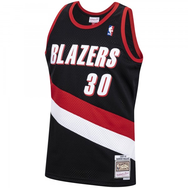Игровая майка Rasheed Wallace Portland Trail Blazers Mitchell & Ness 1999-00 Hardwood Classics Swingman - Black - оригинальная джерси НБА