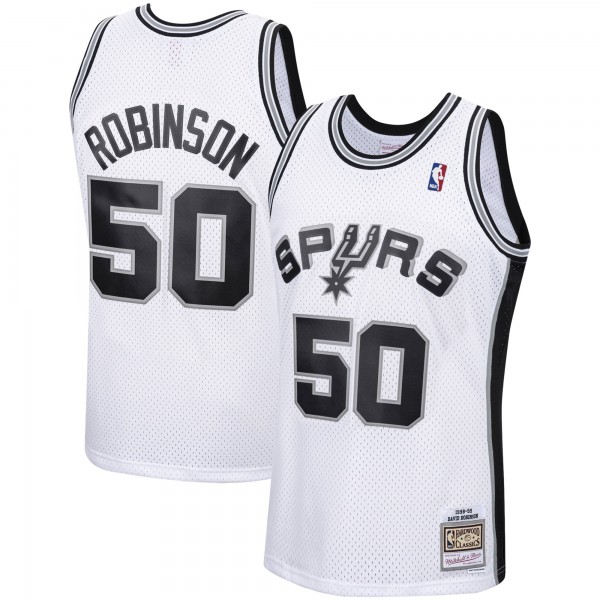 Игровая майка David Robinson San Antonio Spurs Mitchell & Ness 1998-99 Hardwood Classics Swingman - White - оригинальная джерси НБА