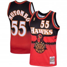 Джерси Atlanta Hawks Dikembe Mutombo Mitchell & Ness Scarlet Hardwood Classics Swingman
