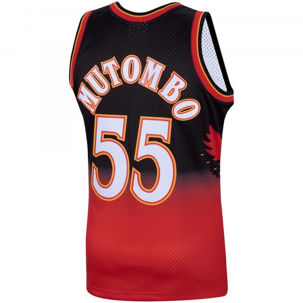 Джерси Atlanta Hawks Dikembe Mutombo Mitchell & Ness Scarlet Hardwood Classics Swingman