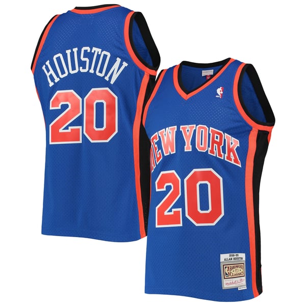 Джерси Allan Houston New York Knicks Mitchell & Ness Hardwood Classics Swingman - Blue