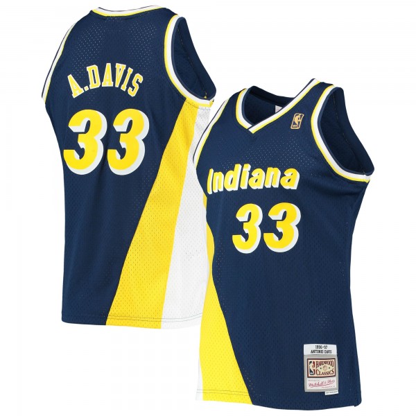 Игровая майка Antonio Davis Indiana Pacers Mitchell & Ness 1996-97 Hardwood Classics Swingman - Navy - оригинальная джерси НБА