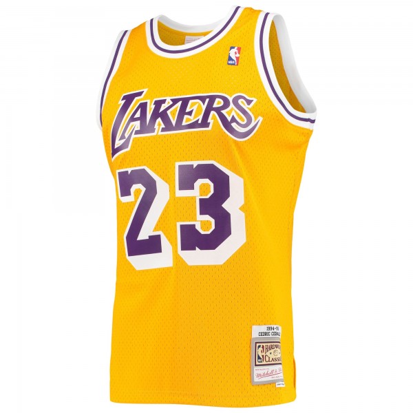 Игровая майка Cedric Ceballos Los Angeles Lakers Mitchell & Ness 1994-95 Hardwood Classics Swingman - Gold - оригинальная джерси НБА