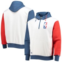 Толстовка на короткой молнии NBA Nike Team 31 75th Anniversary Courtside Fleece - White/Blue