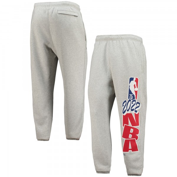 Спортивные штаны NBA Nike Team 31 75th Anniversary Courtside Fleece - Heathered Gray
