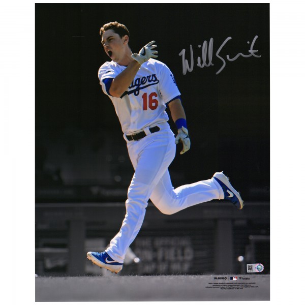 Autographed Los Angeles Dodgers Will Smith Fanatics Authentic 11 x 14 Yell Spotlight Photograph