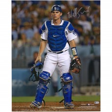 Autographed Los Angeles Dodgers Will Smith Fanatics Authentic 16 x 20 Catchers Gear Photograph