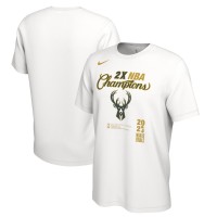 Футболка Milwaukee Bucks Nike 2021 NBA Finals Champions Locker Room - White