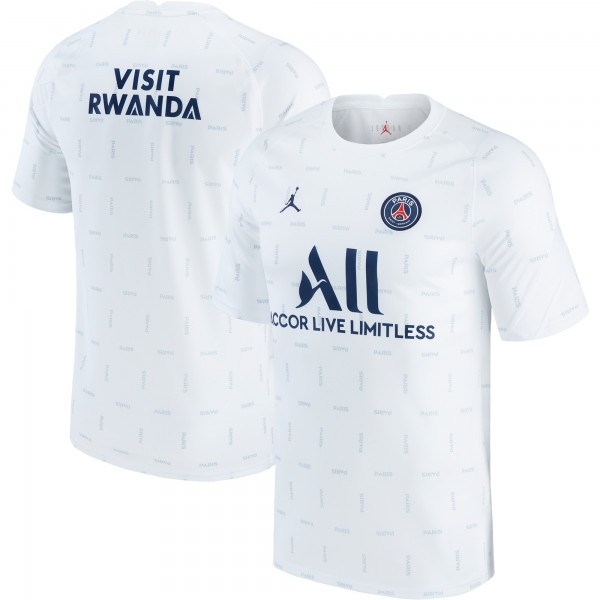 Футболка Paris Saint-Germain Jordan Brand 2021/2022 Pre-Match Performance - White