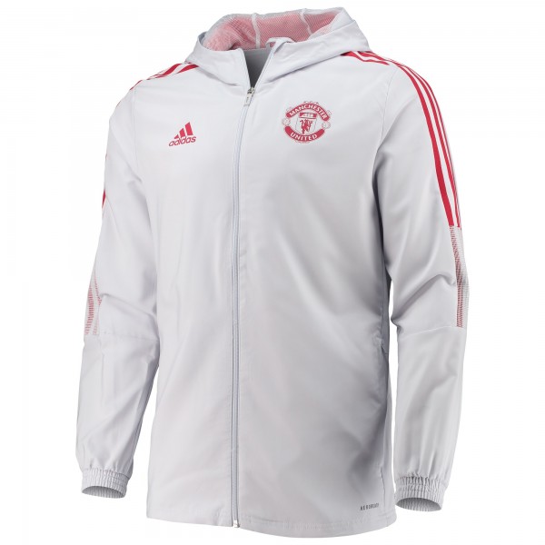 Кофта на молнии Manchester United adidas Presentation AEROREADY - Gray
