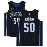 Игровая джерси Orlando Magic Cole Anthony Autographed Nike Black 2020-21 Association Swingman