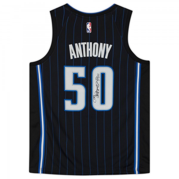 Игровая джерси Orlando Magic Cole Anthony Autographed Nike Black 2020-21 Association Swingman