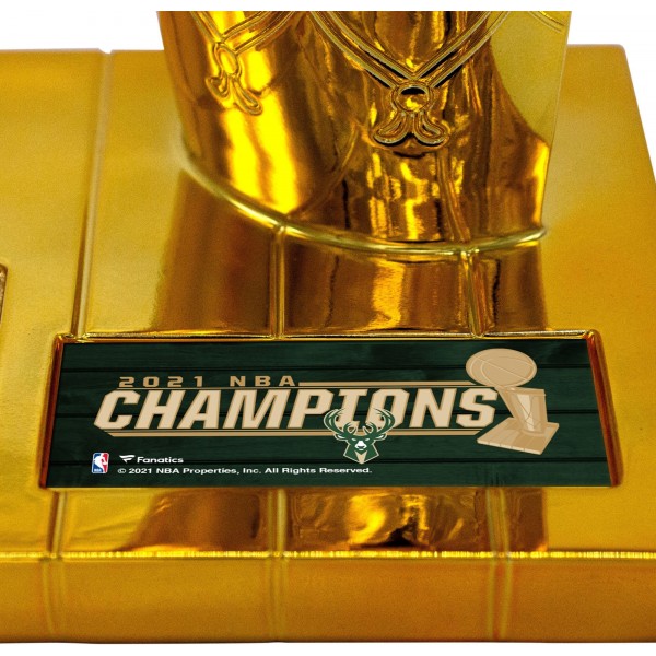 Milwaukee Bucks Fanatics Authentic 2021 NBA Finals Champions 12 Replica Larry OBrien Trophy with Sublimated Plate