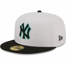 Бейсболка New York Yankees New Era Spring Color Pack Two-Tone 59FIFTY - White/Black