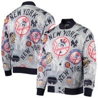 Куртка на кнопках New York Yankees Pro Standard Allover Print Satin - Gray