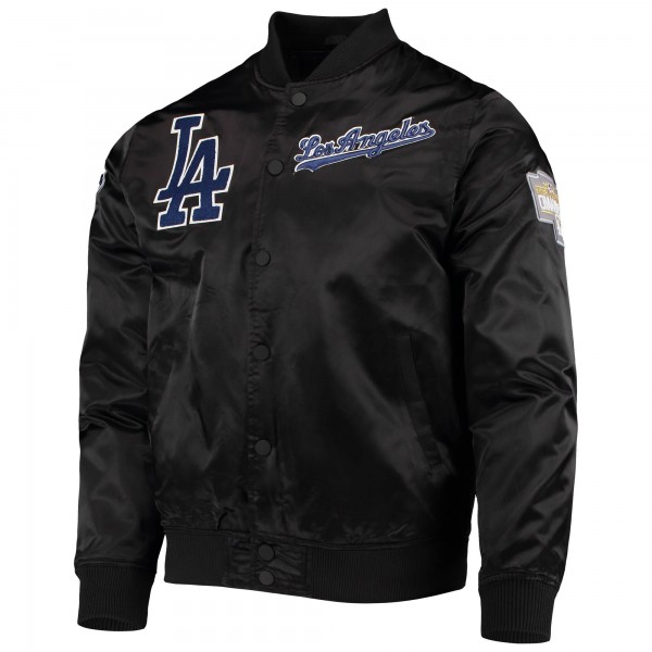 Куртка на кнопках Los Angeles Dodgers Pro Standard Wordmark Satin - Black