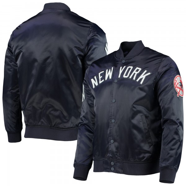 Куртка на кнопках New York Yankees Pro Standard Wordmark Satin - Navy