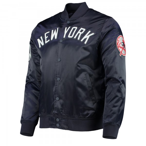 Куртка на кнопках New York Yankees Pro Standard Wordmark Satin - Navy