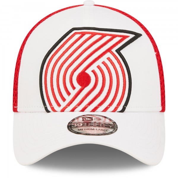 Бейсболка Portland Trail Blazers New Era Large Logo 39THIRTY - White/Red