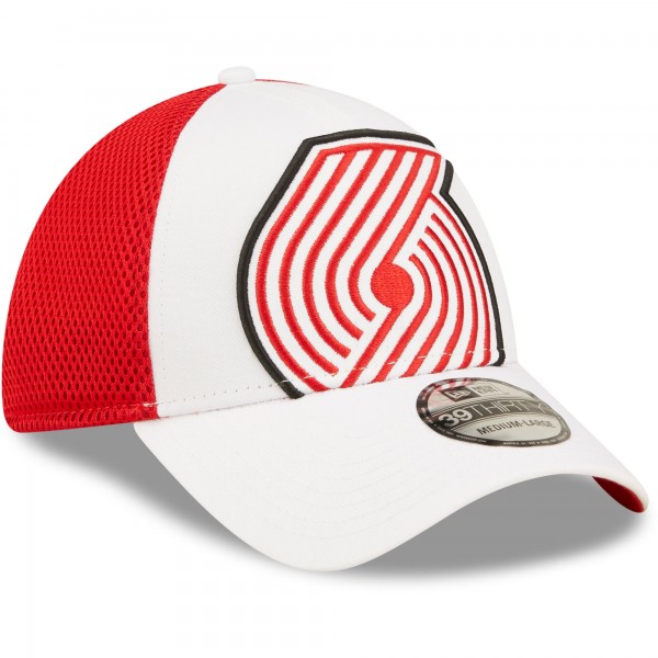 Бейсболка Portland Trail Blazers New Era Large Logo 39THIRTY - White/Red