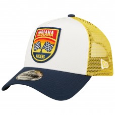 Indiana Pacers New Era Fresh 9FORTY Snapback Hat - White/Navy