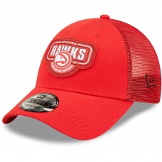 Бейсболка Atlanta Hawks New Era Team Logo Patch 9FORTY Trucker - Red