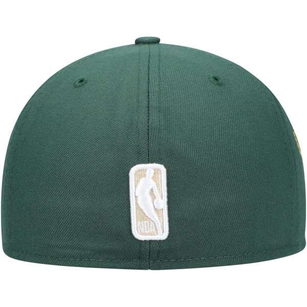 Бейсболка Milwaukee Bucks New Era 2021 NBA Champs Retro Pop Undervisor 59FIFTY - Hunter Green - официальный мерч NBA