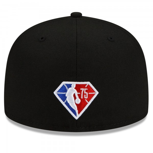 Бейсболка Portland Trail Blazers New Era Back Half Team 59FIFTY - Black - официальный мерч NBA