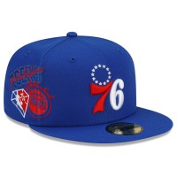 Бейсболка Philadelphia 76ers New Era Team Back Half 59FIFTY - Royal