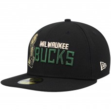 Бейсболка Milwaukee Bucks New Era Champs Trophy 59FIFTY - Black