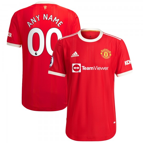 Игровая форма  Manchester United adidas 2021/22 Home Authentic Custom - Red