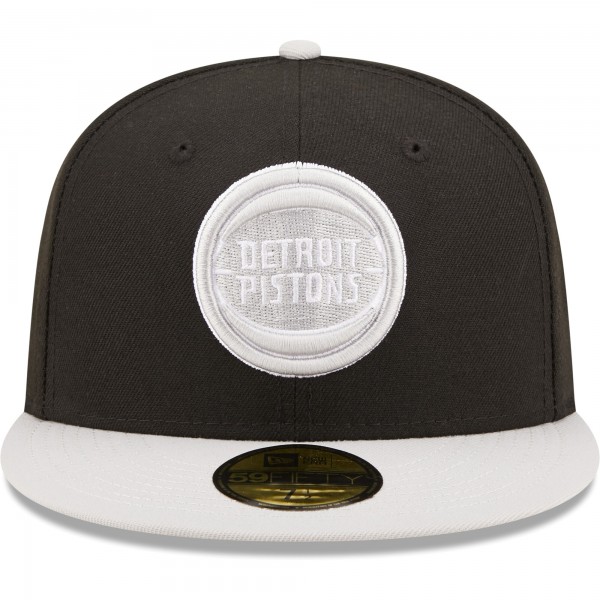 Бейсболка Detroit Pistons New Era Two-Tone Color Pack 59FIFTY - Black/Gray