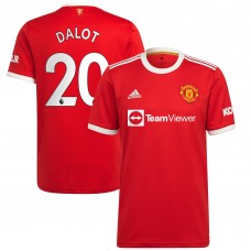 Игровая форма  Diogo Dalot Manchester United adidas 2021/22 Home Replica Player - Red
