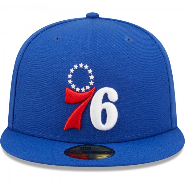 Бейсболка Philadelphia 76ers New Era City Side 59FIFTY - Royal - официальный мерч NBA